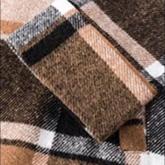 BRAND NEW MENS TRENDY PLAID FLANNEL SHIRT NWT (FALL FASHION) - Picture 4 of 4